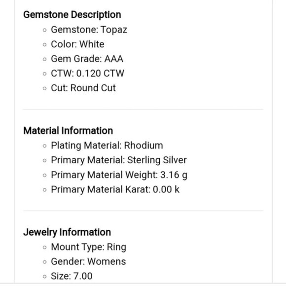 AMY Women’s Amethyst, Black Spinel & White Topaz Sterling Silver Ring (Size 7) - Picture 4 of 5